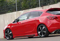 Opel Astra J 2009–2015 Sideskirts DPT V-2 (hoogglans zwart) foto 2