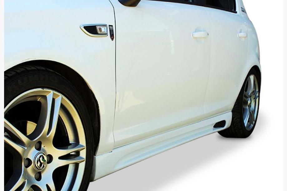 Opel Corsa D 2007–2014 Sideskirts DPT V-2 (hoogglans zwart) Image