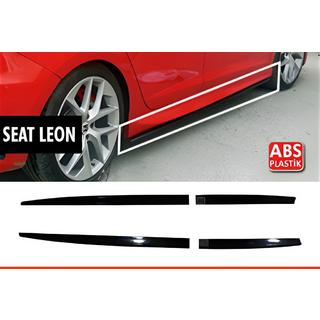 Sideskirts DPT V-5 (zwart hoogglans) Seat Leon 2013–2020