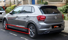 Volkswagen Polo 2017– Sideskirts DPT V-2 (hoogglans zwart) foto 1