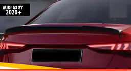 Audi A3 2020– DPT V-2 spoiler (Sedan, hoogglans zwart) foto 1