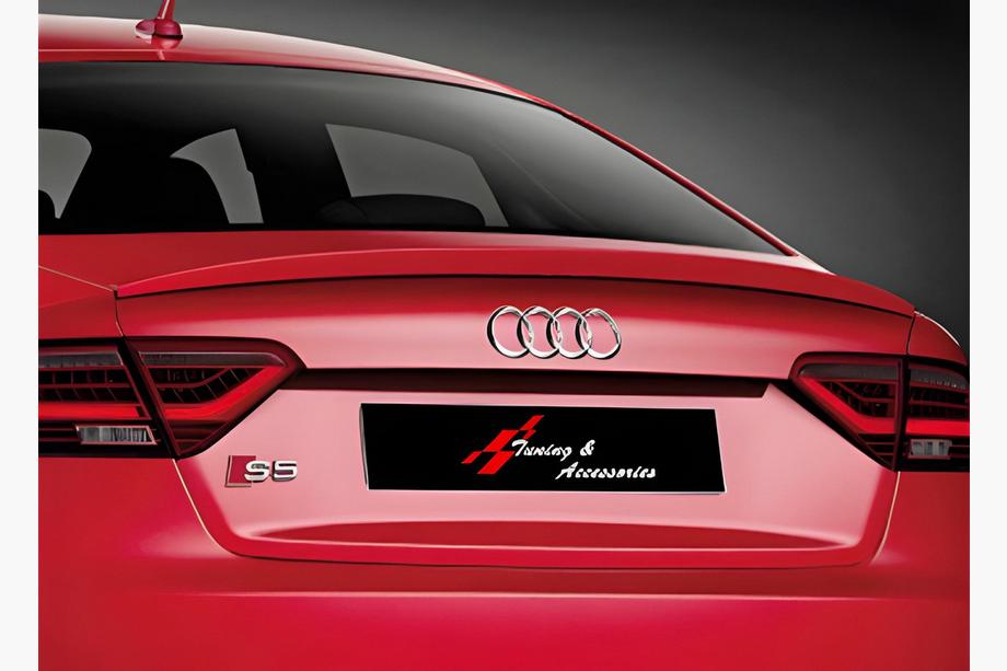 Audi A5 2007–2015 DPT V-2 achterspoiler (voor Coupé, hoogglans zwart) Foto 1