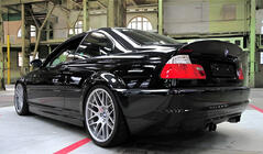 BMW 3 Serie E46 1998–2006 CSL-style spoiler (voor Coupe, hoogglans zwart) foto 1