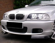 BMW 3 Serie E46 1998–2006 Voorspoilerlip voorbumper Flap DPT (hoogglans zwart) foto 1