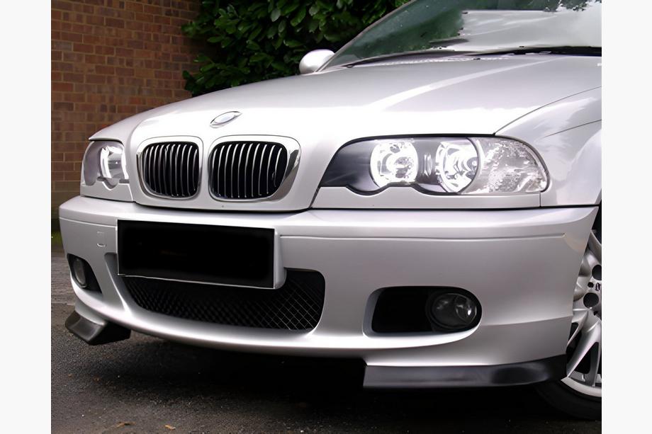 BMW 3 Serie E46 1998–2006 Voorspoilerlip voorbumper Flap DPT (hoogglans zwart) Image