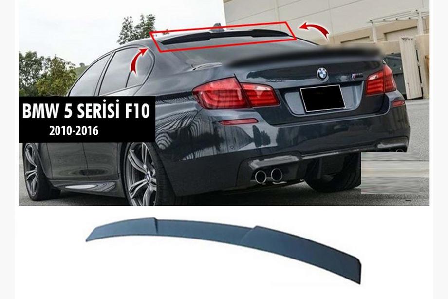 BMW 5 Serie F10/F11 2010–2016 M4-Style V1 spoilerlip (voor F10, hoogglans zwart) Image