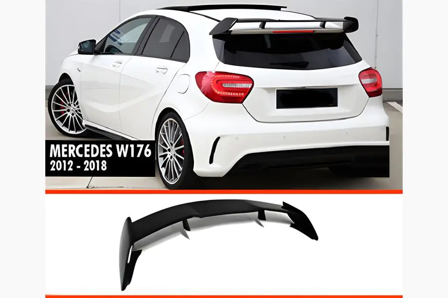 Mercedes A-Klasse W176 2012–2018 Spoiler DPT V-2 (hoogglans zwart) Image