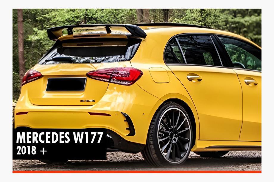 Mercedes A-Klasse W177 2018– Spoiler DPT V-1 (hoogglans zwart) Foto 1