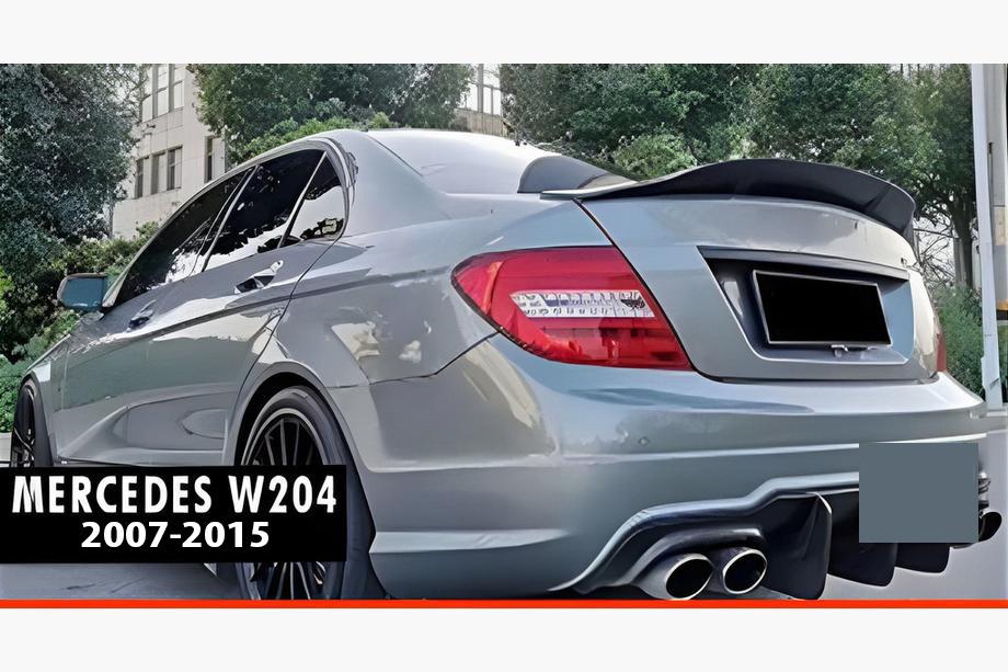 Mercedes C-klasse W204 2007–2015 Spoiler DPT V-2 (hoogglans zwart) Image