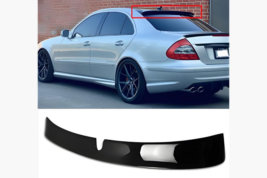 Mercedes E-class W211 2002–2009 Spoiler DPT (2002-2006, hoogglans zwart) Image