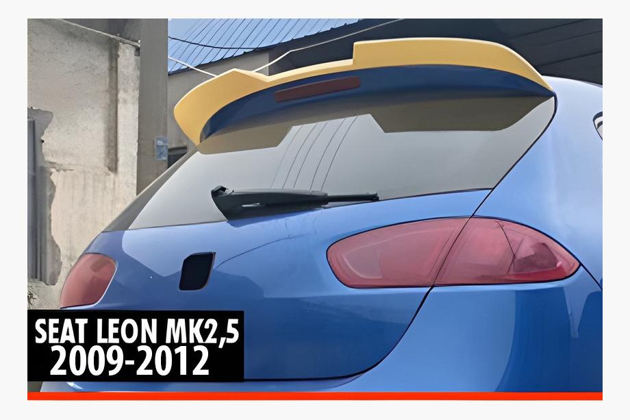 Seat Leon 2005–2012 DPT V-3 achterspoiler (2009-2012, hoogglans zwart) Image