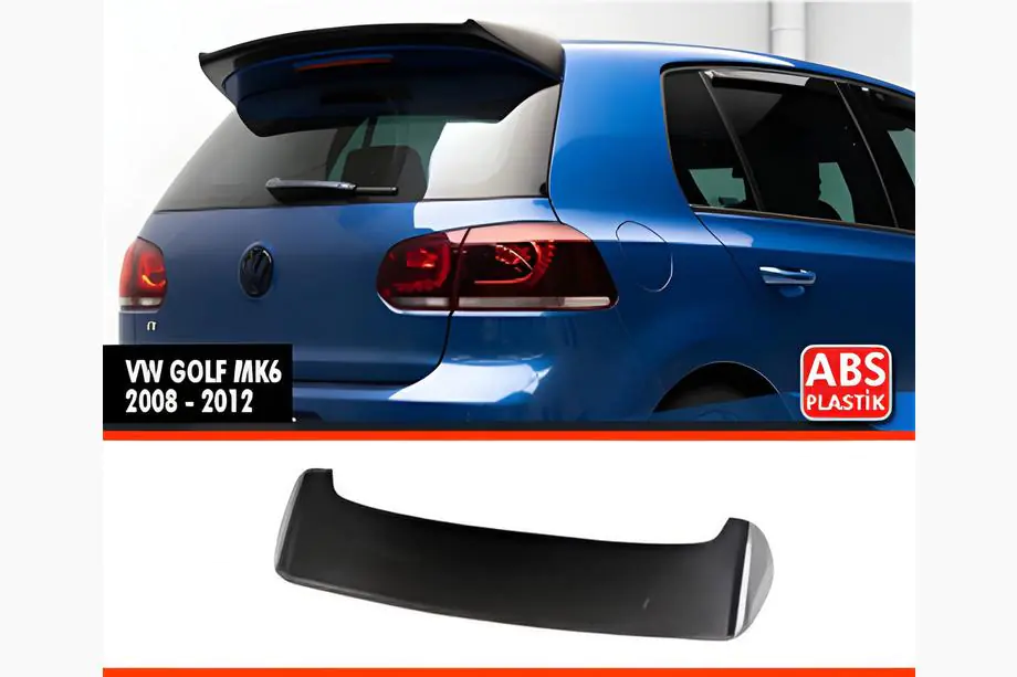 Volkswagen Golf 6 2008–2014 DPT V-2 spoiler (HB, hoogglans zwart) Image