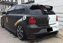 Volkswagen Polo 2010–2017 Spoiler DPT V-3 (HB, hoogglans zwart) foto 3