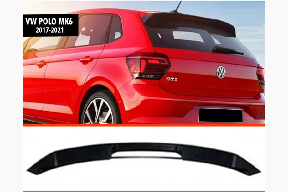 Volkswagen Polo 2017– DPT V-3 achterspoiler (2017-2021, HB, hoogglans zwart) Image