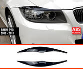 BMW 3-serie E90/E91 2005–2011 DPT koplampwimpers (2 stuks, zwart hoogglans) foto 1