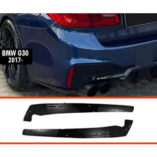 Achterste FLAP-sierstukken DPT (voor M-Sport/M5 F90, hoogglans zwart) foto 1