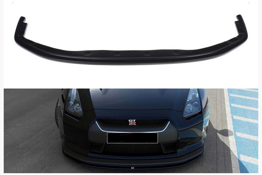 Nissan GT-R 2008–2025 DPT front bumper lip (hoogglans zwart) Image