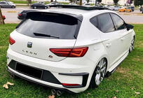 Seat Leon 2013–2020 Canards voor achterbumper DPT (2017-2020, 2 stuks, hoogglans zwart) foto 3