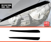 Volkswagen Golf 6 2008–2014 DPT koplampwimpers (2 stuks, zwart hoogglans) foto 1