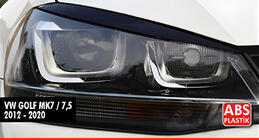 Volkswagen Golf 7/E-Golf 2012–2020 DPT koplampwimpers (2 stuks, zwart hoogglans) foto 1