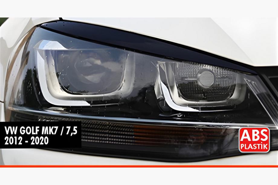 Volkswagen Golf 7/E-Golf 2012–2020 DPT koplampwimpers (2 stuks, zwart hoogglans) Image
