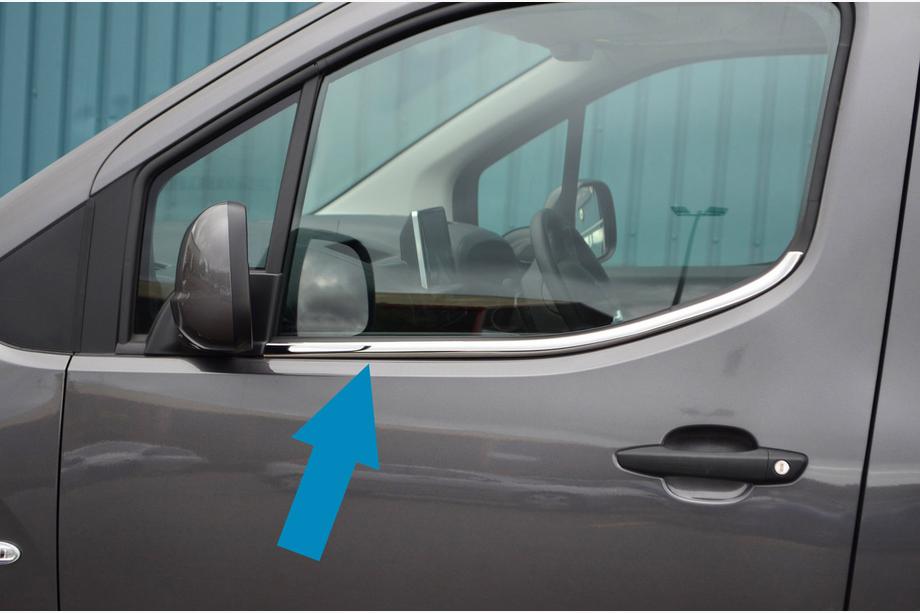 Opel Combo 2019– Raamomlijsting Omsa Line (2 stuks, RVS) Image