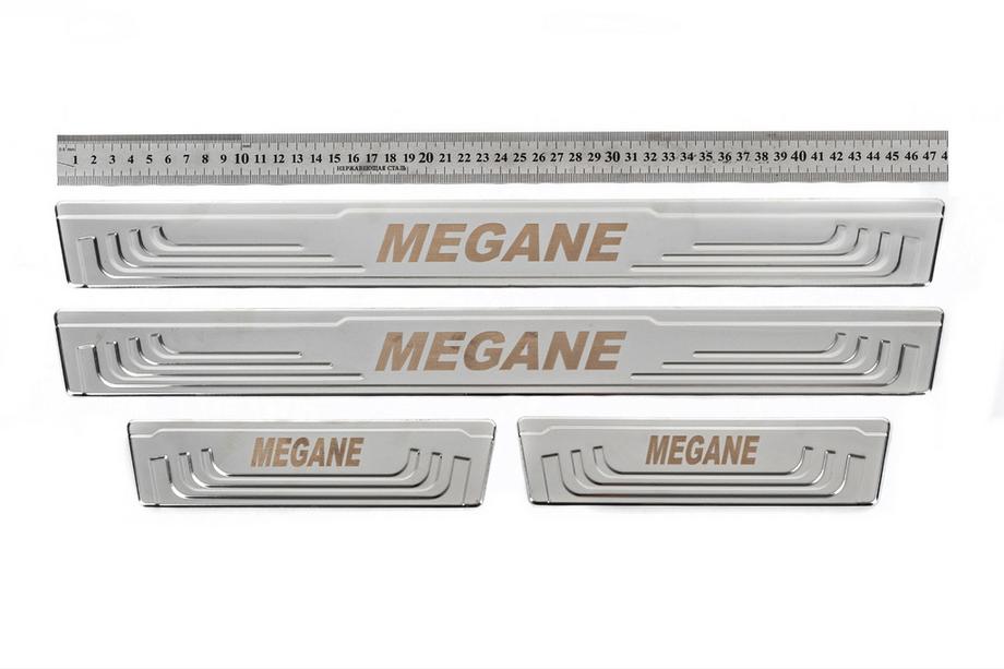 Renault Megane I 1996–2004 Dorpellijsten V-2 (4 stuks, RVS) Image