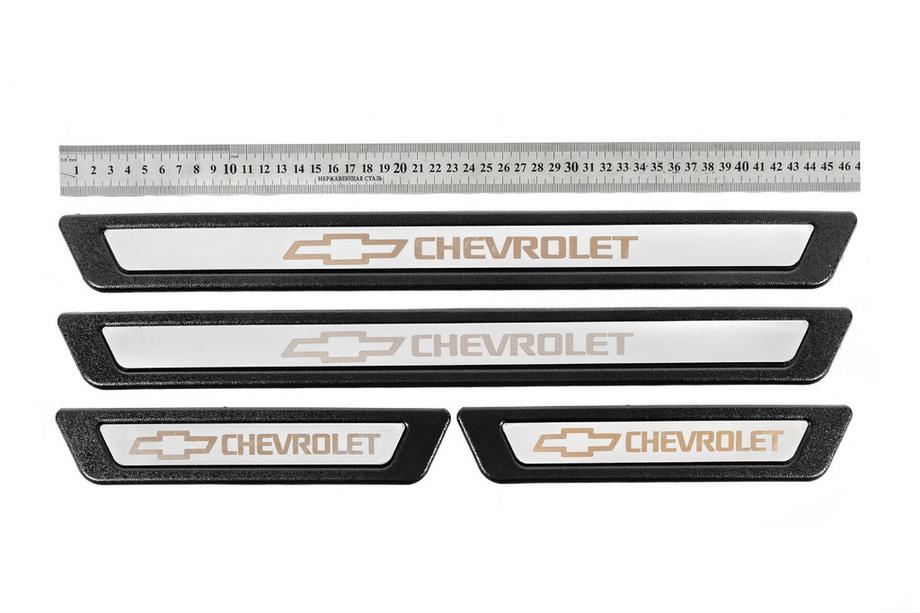 Chevrolet Universele dorpellijsten Chevrolet V-3 (4 stuks, RVS) Image