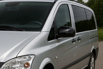 Mercedes Vito W639 2004–2014 Spiegelkappen Zwart (2010-2014, RVS) foto 1