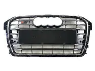 Audi A1 2010–2018 S-style voorgrille (2014-2018, zwart met chroom) foto 1