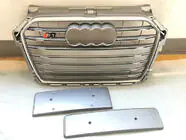 Audi A1 2010–2018 Voorgrille S-style (2014-2018, grijs met chroom) foto 1