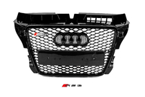 Audi A3 2003–2012 RS-style voorgrille (2008-2012, zwart met chroom) foto 1
