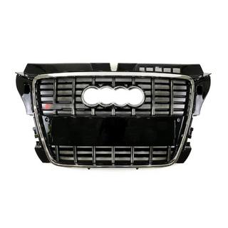 Voorgrille S-style (2008-2012, zwart met chroom) Audi A3 2003–2012 foto 1