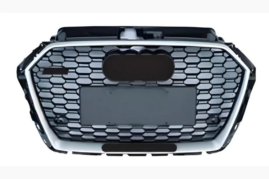Audi A3 2012–2020 RS-style grille (2016-2020, zwart/grijs met chroom) Image