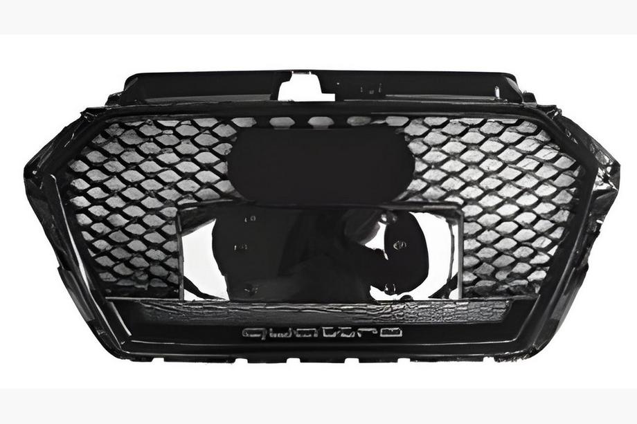 Audi A3 2012–2020 RS-style voorgrille met Quarrto-opschrift (2016-2020, zwart) Image