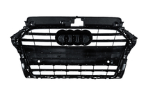 Audi A3 2012–2020 Voorgrille S-style (2016-2020, zwart met chroom) foto 4