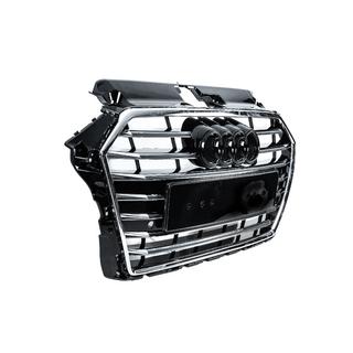 Voorgrille S-style (2016-2020, zwart met chroom) foto 3