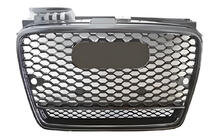 Audi A4 B7 2004–2008 Voorgrille RS-style V-2 (zwart met chroom) foto 1
