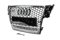 Audi A4 B8 2007–2015 Voorgrille met Quattro-logo, RS-style (2007-2011, zwart) foto 2