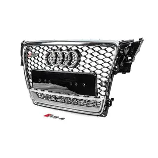Voorgrille met Quattro-logo, RS-style (2007-2011, zwart) foto 2