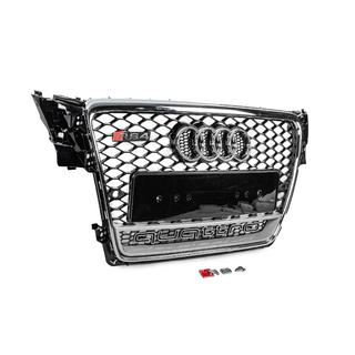 Voorgrille met Quattro-logo, RS-style (2007-2011, zwart) foto 3