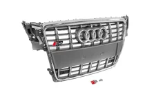 Audi A4 B8 2007–2015 RS-stijl voorgrille (2007-2011, grijs met chroom) foto 3