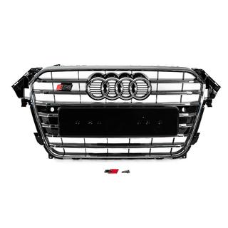 Voorgrille S-style (2012-2015, zwart met chroom) foto 1