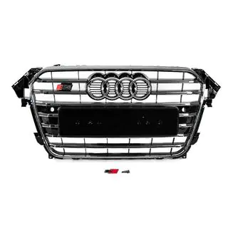 Voorgrille S-style (2012-2015, zwart met chroom) foto 1