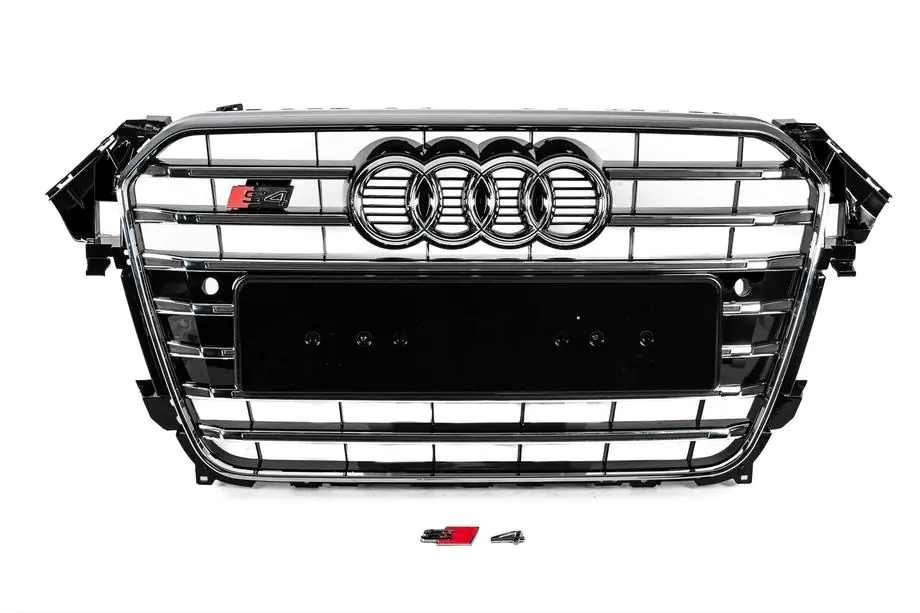 Audi A4 B8 2007–2015 Voorgrille S-style (2012-2015, zwart met chroom) Image