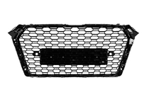 Audi A4 B9 2015–2024 Voorgrille RS-style Quattro (zonder logo, 2015-2019, zwart) foto 4