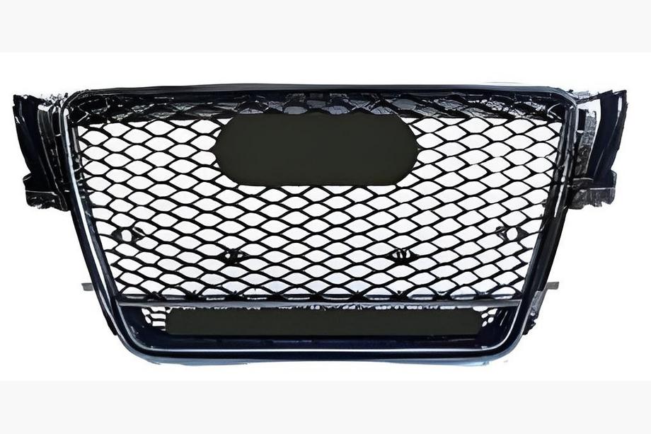 Audi A5 2007–2015 RS-style voorgrille met Quattro-opschrift (2007-2011, zwart) Image