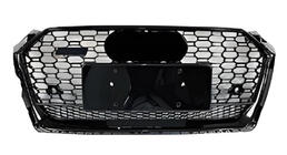 Audi A5 2016–2025 RS-style voorgrille met Quattro-logo (2016-2019, zwart) foto 1