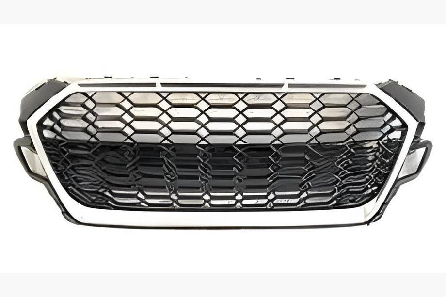 Audi A5 2016–2025 RS-style voorgrille (zonder logo, 2020-2025, zwart met chroom) Image