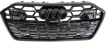 Audi A6 C8 2018–2025 RS-style voorgrille (2024+, zwart) foto 1